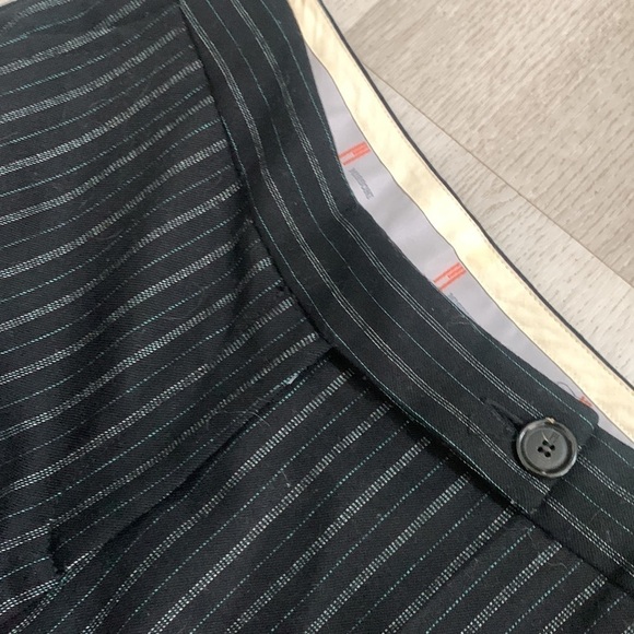 Missoni Wool wide casual career Trousers‎ in Black Pinstripe green size 8 - Picture 9 of 14